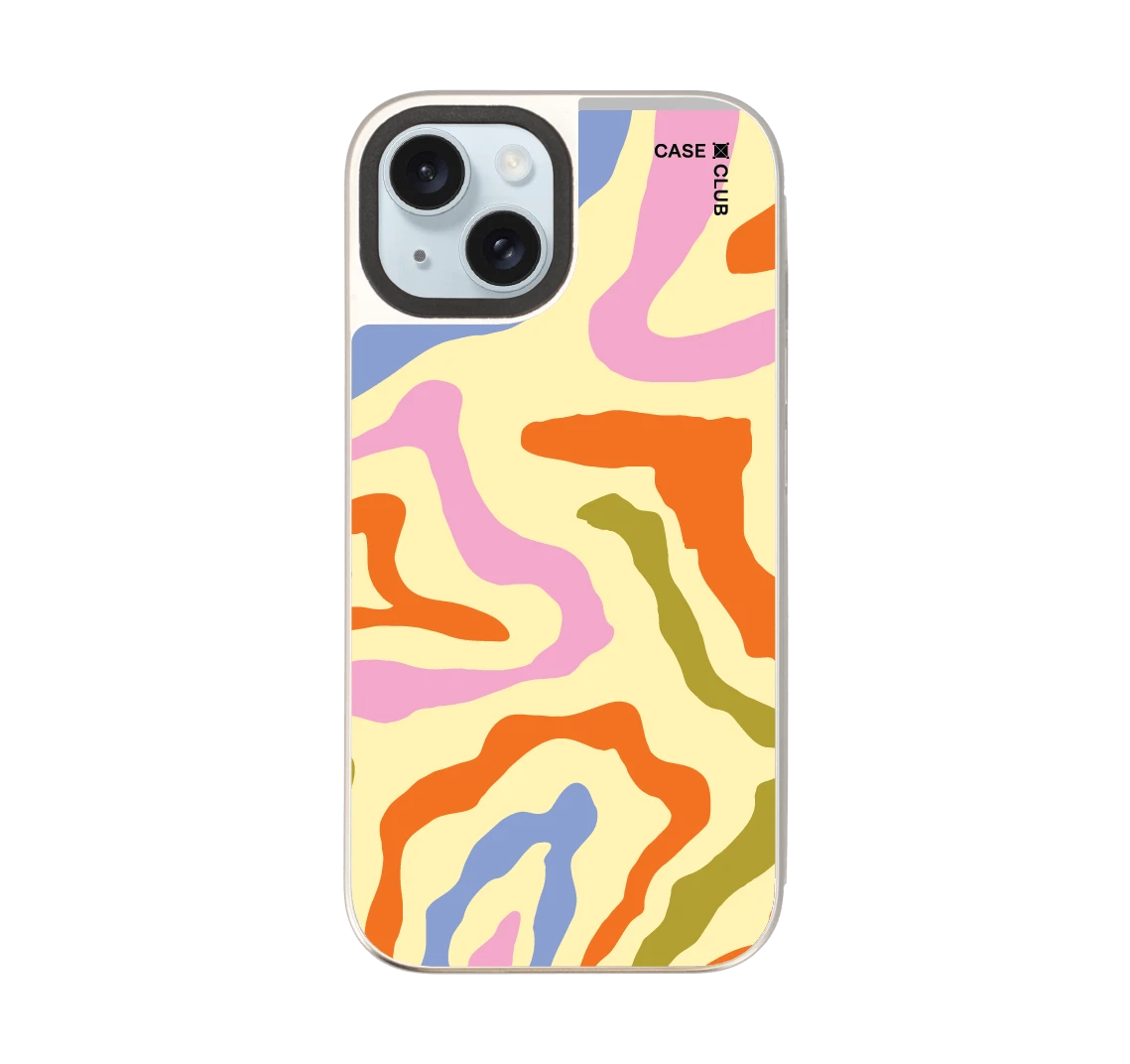 คลื่นสีสดใสมินิมอล